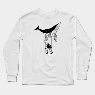 Astronaut and Humpbackwhale Long Sleeve T-Shirt